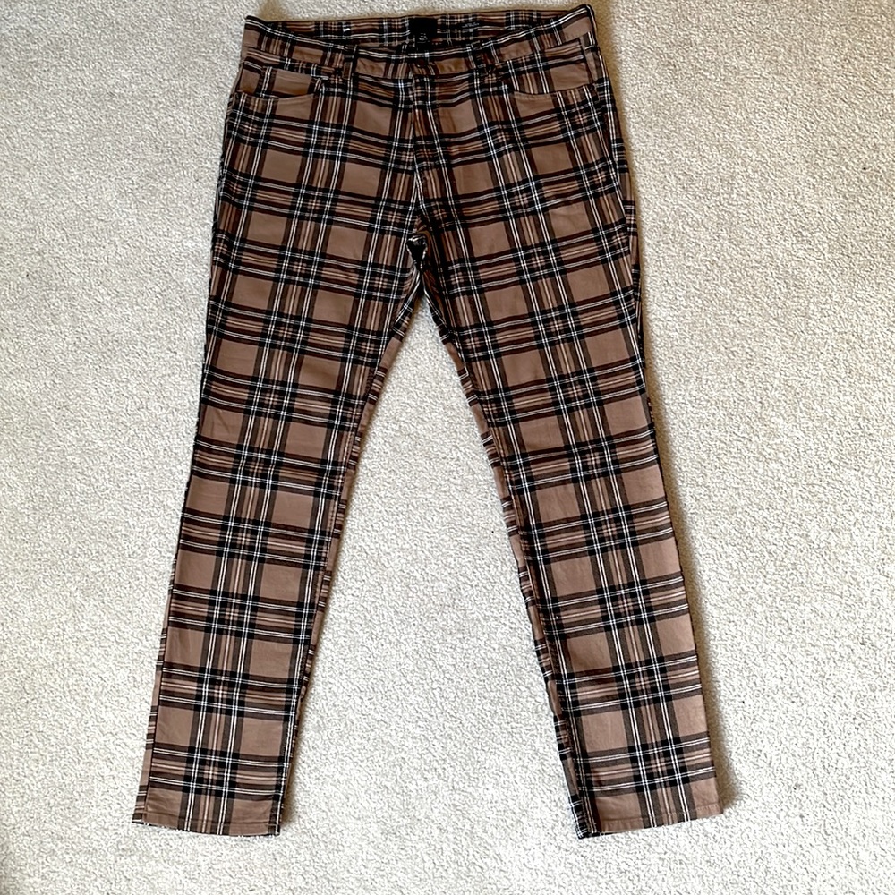 COPY - Beige plaid pants size 36/32 skinny fit